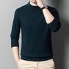 Yiliteng Men's 100% Lambswool Mock Neck Sweater