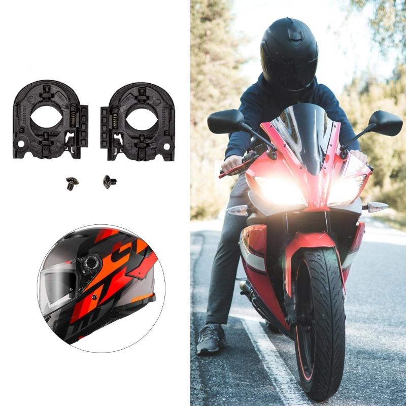 Helmets Visors Shield Gear Base Plate Set for Motorbike Helmets Repair Part Visors Base Plate