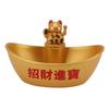 Gold Ingot Solar Energy Lucky Cat Ornament Solar Wealth Welcome Waving Hand Fortune Cat Statue Good