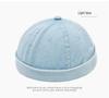 Unisex Washed Denim Skullcap: Street Style Brimless Hat for Hip Hop Fashion