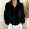 Damen Faux Pullover mit Rollkragen und Reißverschluss - Farblich gestricktes Oberteil für Freizeitkleidung