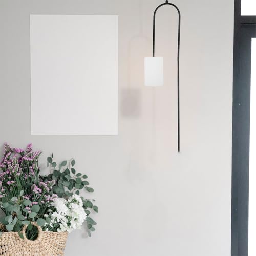 DOITOOL Lampshade, Glass, Replacement, E27 Base, 10cm Diameter, 15cm Height, Cylindrical, Milk White, Pendant Light Shade, Lighting, DIY Parts