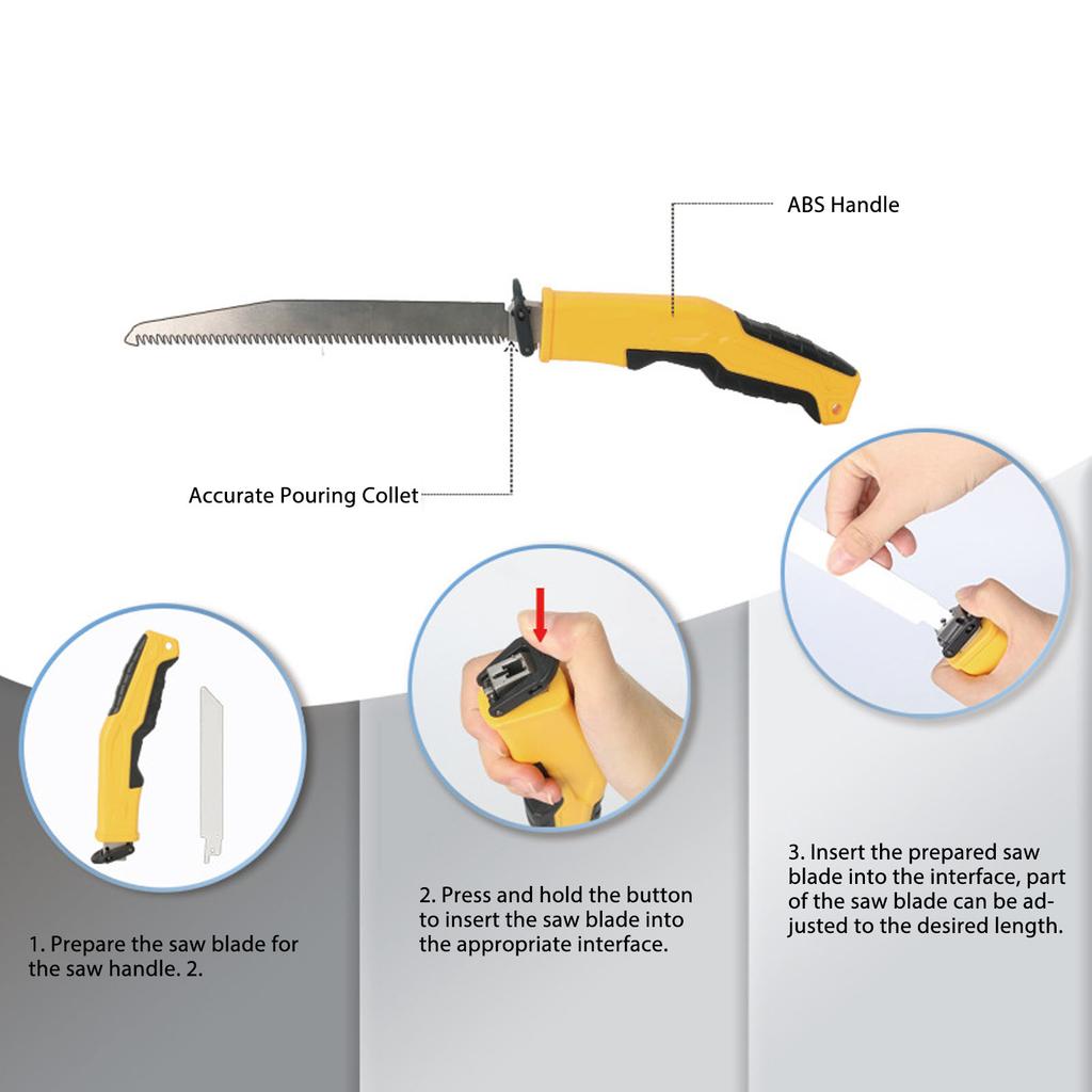 Reciprocating Saw Multifunctional Accurate Cutting Dry Wood Pruning Saw for Home Construction Sites Industry Long Blade Hand Saw