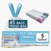 4 Gallon Durable Drawstring Trash Bags - Thick, Tear-Resistant, Large Size for Household Use