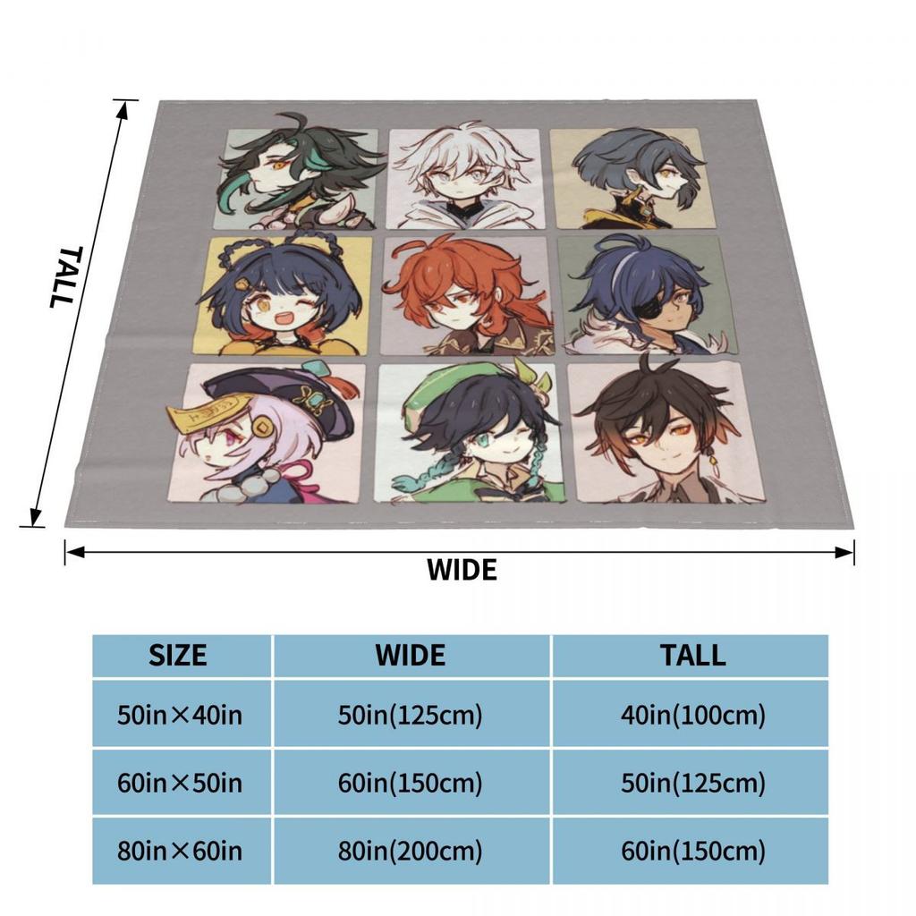 Anime Breathable Super Warm Soft Blanket for Bedding Travel Blanket Flannel