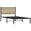 Metal Bed Frame Without Mattress Sonoma Oak Finish 107 X 203 Cm