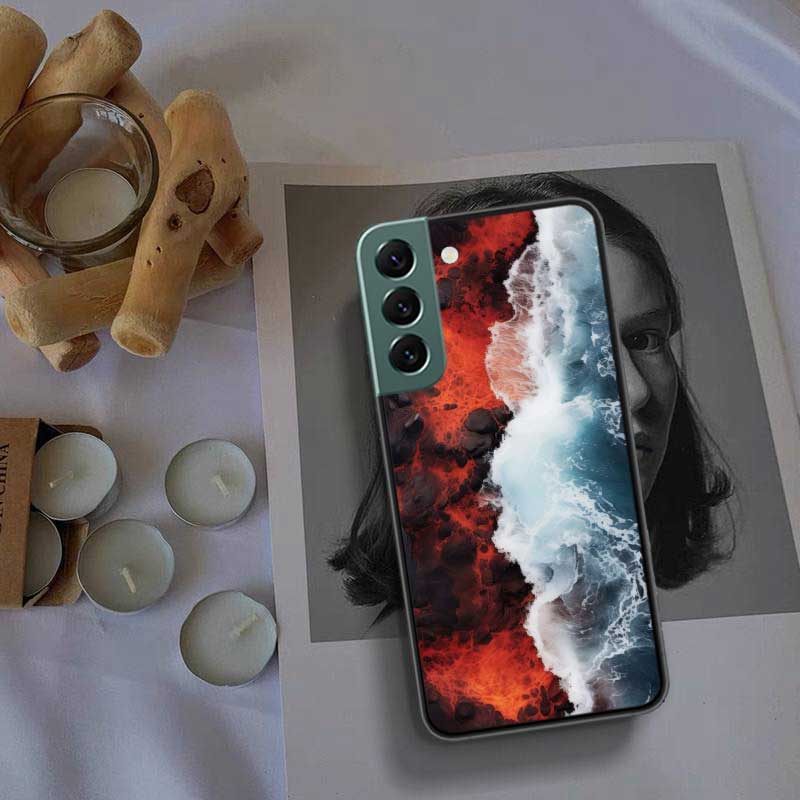The Collision of Lava and Seawater Phone Case For Samsung A17 A14 A24 A34 A54 A03S A04S A13 A23 A33 A53 A70 A50S A30 A40 A51 A41