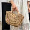 Summer 2026 Handmade Beach Bag Hollow out Woven Handheld Bag Trend Leisure Style Large Tote Bag Beach Vacation Women's Hand Bag