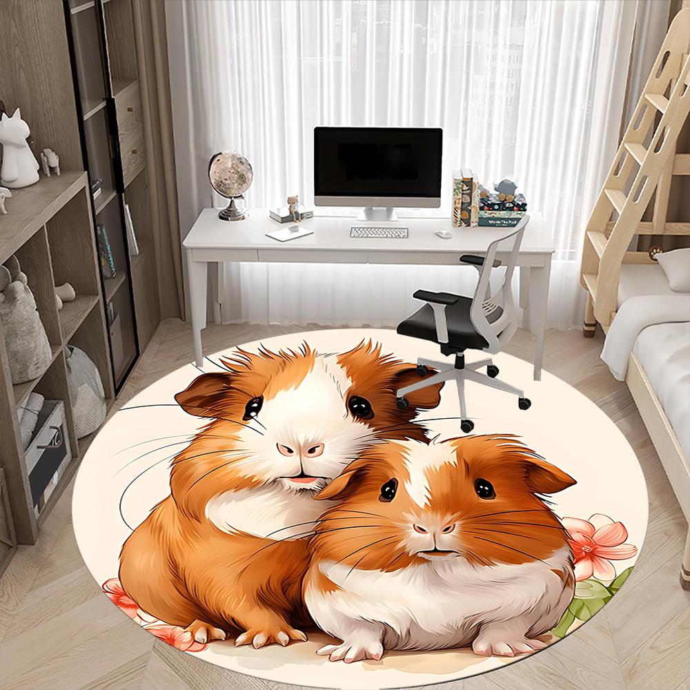 1pc Guinea pigs Chair Carpet for Office, Non-slip, Soft and Durable Office Rug, Perfect for Office yy260127110