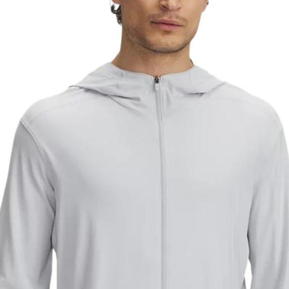 Under Armour Kapuzen-Outdoor-Sport-Langarm-Atmungsaktiv-Winddicht-Sonnenschutzjacke Herrenjacken Grau 1390052-014