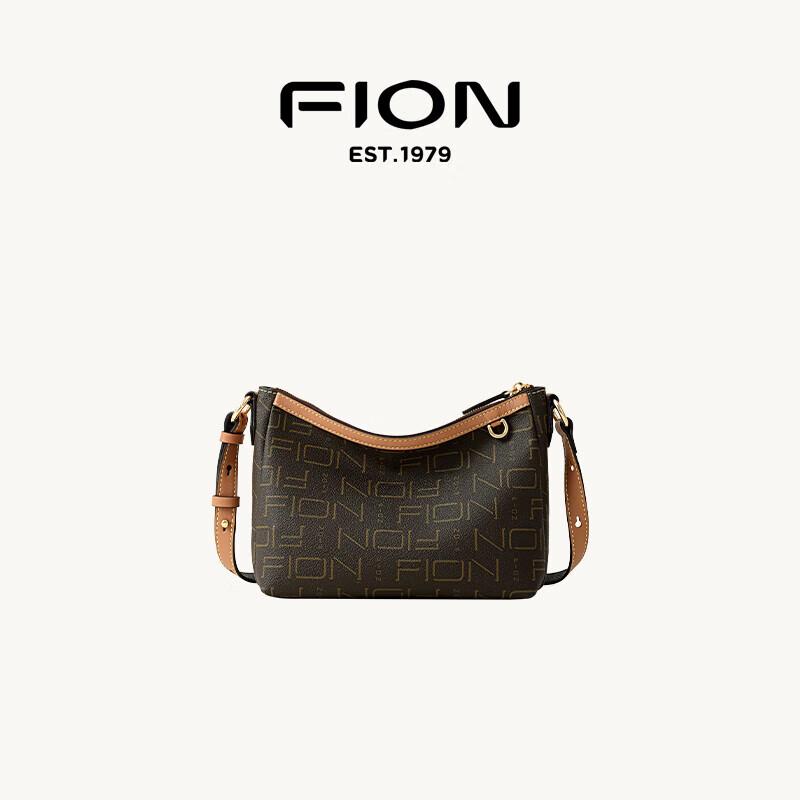 FION Classic Monogram Hobo Shoulder Bag