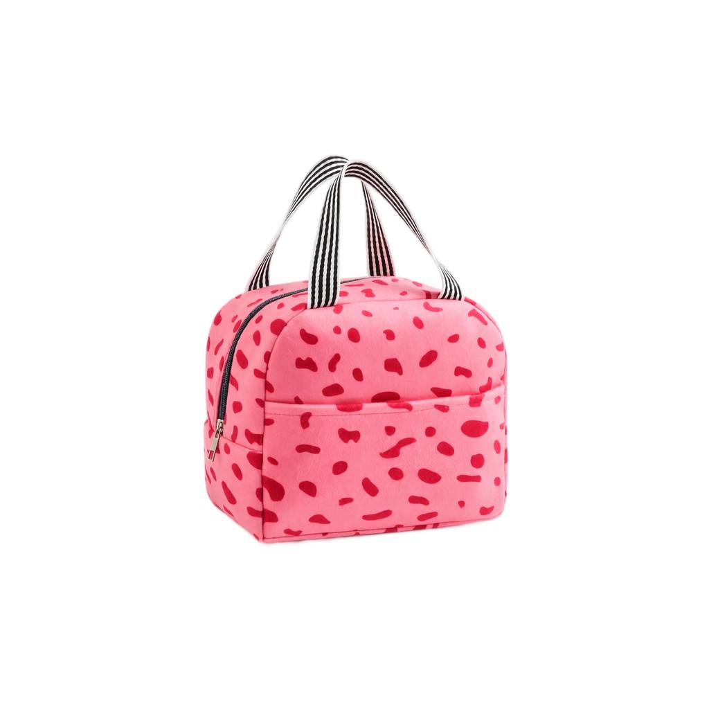 Insulated Lunch Bag with Zipper Closure and Dual Handles Lightweight Portable Thermal Tote for Food Storage and Travel