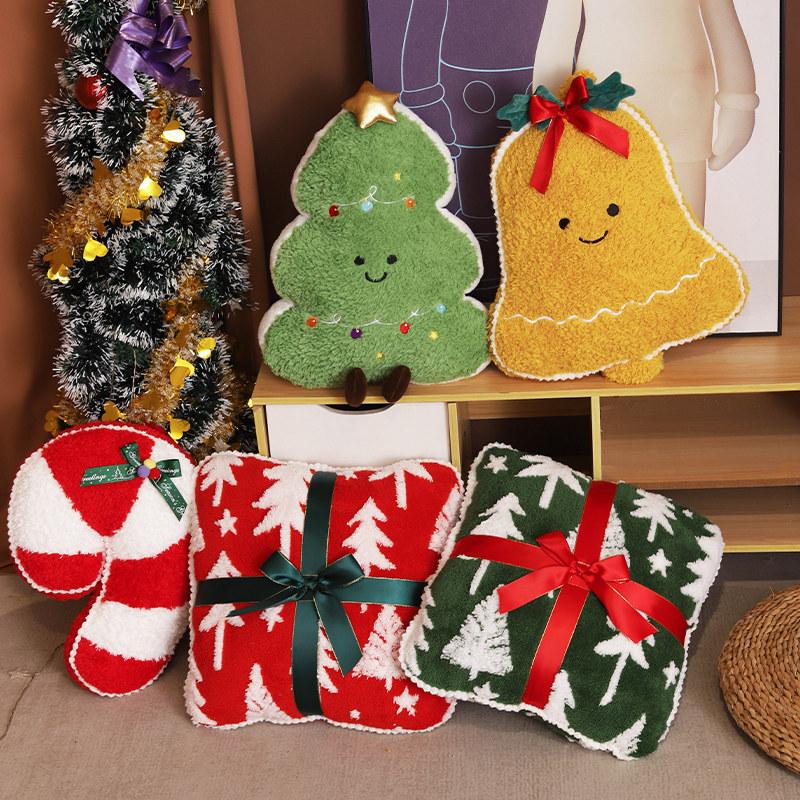 Christmas Series Plush Elf Reindeer Pillow With Pp Cotton For Holiday Home Decor