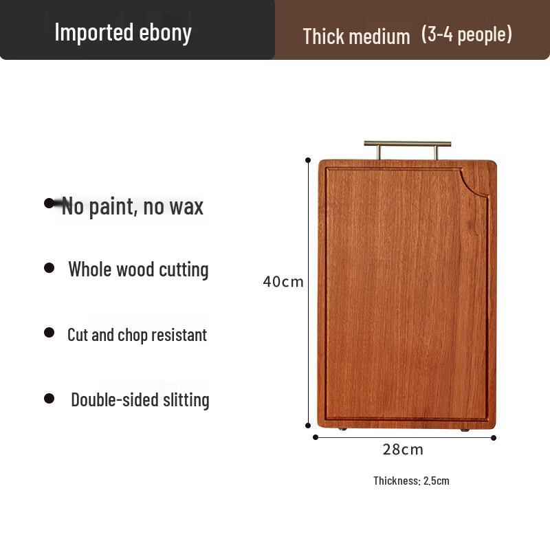 Shan Chong Shan Solid Ebony Wood Cutting Board