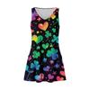 Women's Floral Print Dress, Vest, Skirt With Pockets, Beach Skirt, V-Neck Vest Skirt