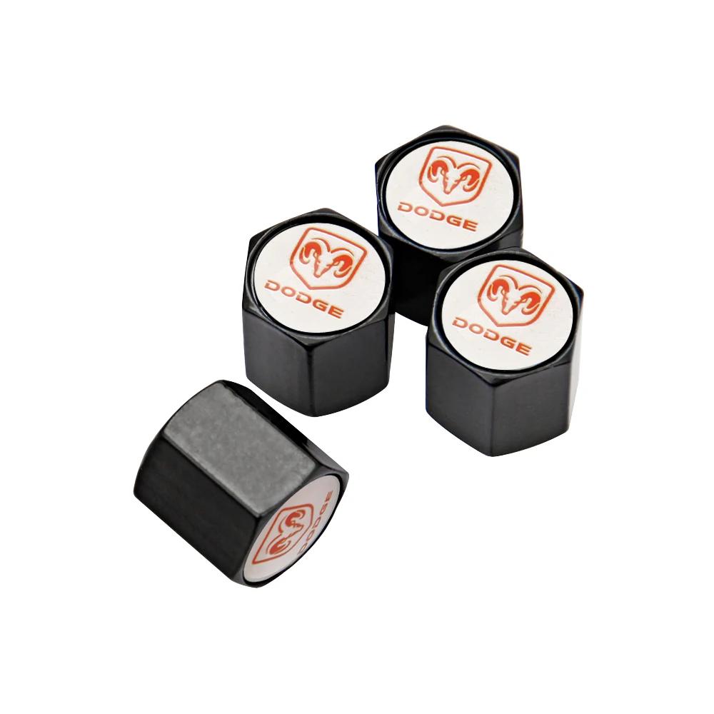 4PCS Alloy Car Tire Valve Caps Wheel Stem Anti-dust Covers for Dodge AVENGER CALIBER CARAVAN Challenger JOURNEY NITRO RAM 1500