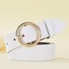 Belt Women'S Leather Belt, Women'S Round Buckle Cowhide Belt, Belt Women'S