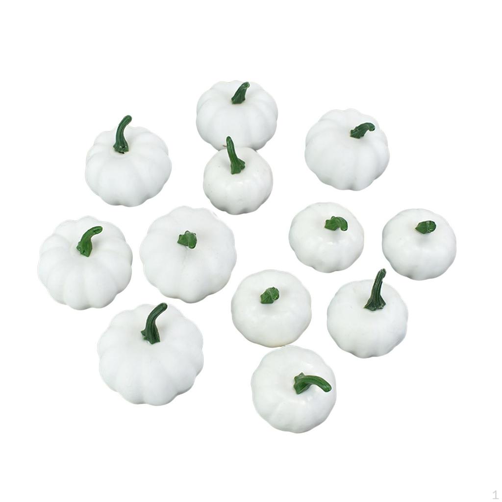 12 Pieces Fake Pumpkins Model Artificial Foam Small for Halloween