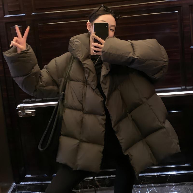 New Winter Stand-up Neck Cotton Clothes Women's Fashion Loose Short Design Thickened Warm Jacket