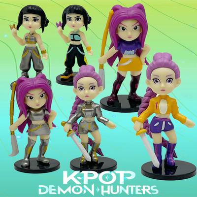 6 pièces/ensemble avec boîte KPop Chasseurs de Démons Superstar Rumi Mira Zoe Figurine d'Action Jouet Anime Figurine Poupée Pour Fans Cadeau