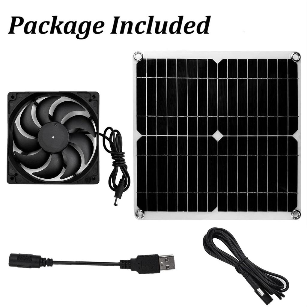 Solar Panel Fan Solar Pet House Ventilation Energy Low Shed Kit, Fan, Fan, Saving, Noise, Greenhouse,