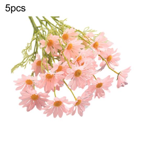 Künstliche Blumen Chrysanthemenstrauß 2 oder 5 Stiele 21 Zoll Realistisches Seiden-Kunststoff-Simulationsdesign UV-beständig Farbecht Fälschung