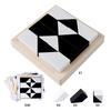 1 Set Schwarz Weiß Baustein Puzzle Verstecktes Bausteinbrett