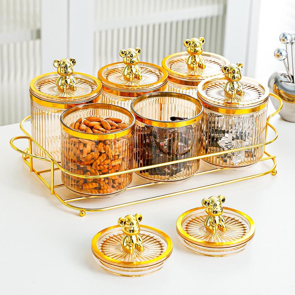 Airtight Plastic Food Storage Canister and Jar Organizer for Cereal and Grains