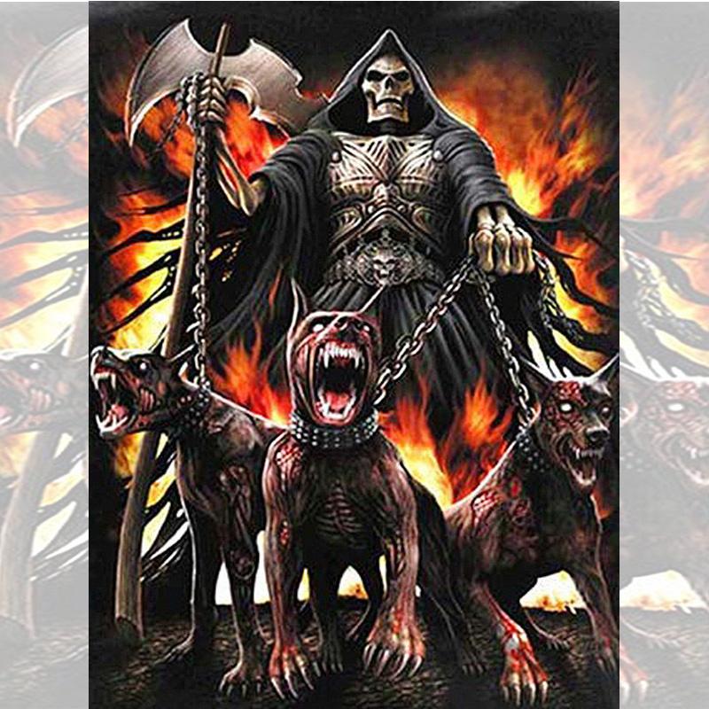 5D New Collection 2025 Diamond Embroidery Skull Legends Mosaic Art Kits Scenery Hanging Paintings Cross Stitch Gift