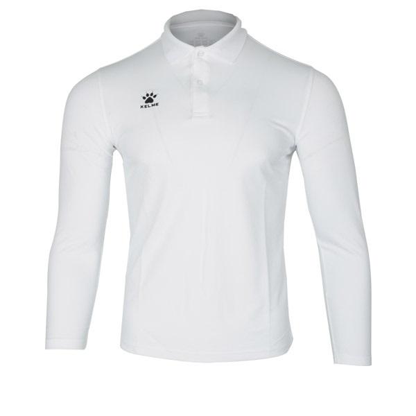 KELME 3481869 Long-Sleeve Collared T-Shirt White