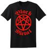 CHEMISE PENTAGRAMME MÉTAL ROUGE NOIR 666 LRG Nouvelle exclusive OOP