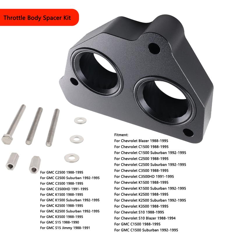 Billet Throttle Body Spacer Kit For Chevrolet For GMC 4.3L 5.0L 5.7L 1988-1995
