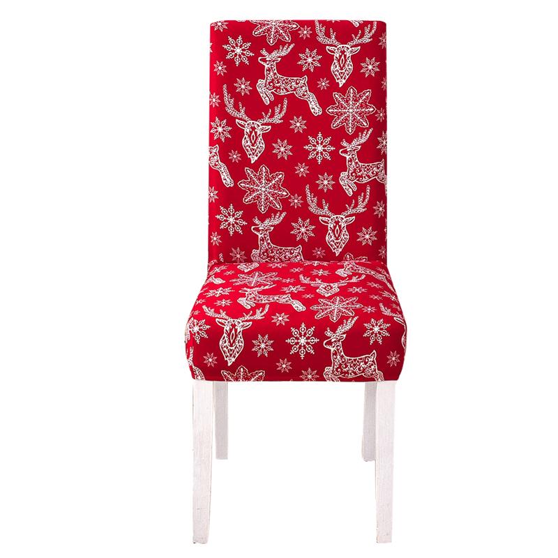

Рождественские чехлы на стулья для столовой, кухни, вечеринки, отеля, банкета, ресторана, офиса, эластичные чехлы на сиденья Housse De Chaise 1 шт. Universal