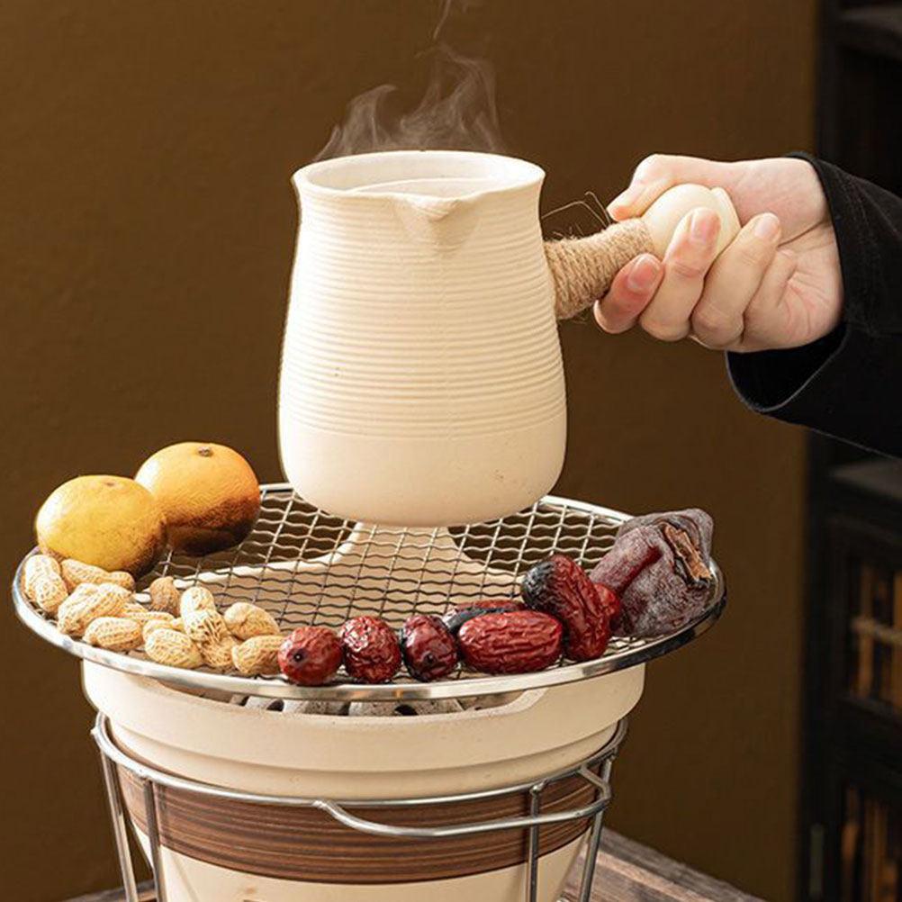 Compact Lightweight Clay Teapot for Daily Use Tea Serving Pot Decorative Retro Kitchen Teakettle Boiling Water Pot Household