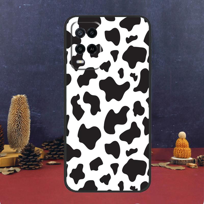 White Black Cow Print Case For Oppo A94 A74 A54 A15 A17 A57 A6 A5 Pro A16 A76 A96 A40 A60 A80 A18 A38 A58 A78 A98