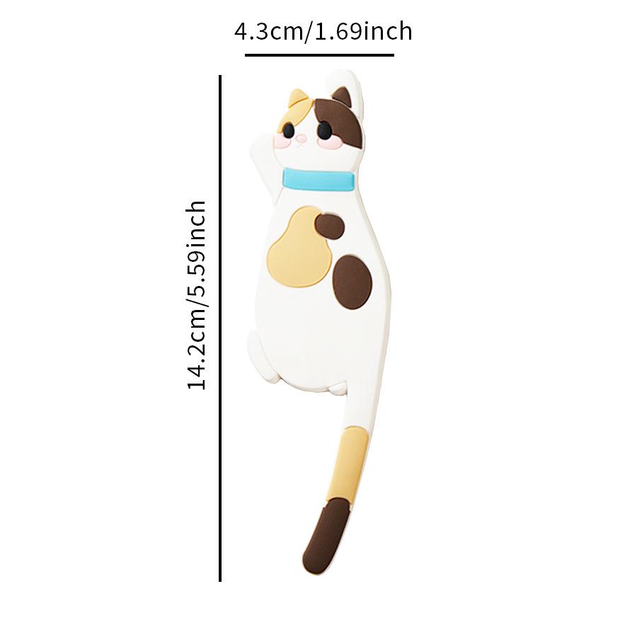 Strong Magnetic Cat Tail Fridge Magnet Hook - Creative Japanese Cartoon Design