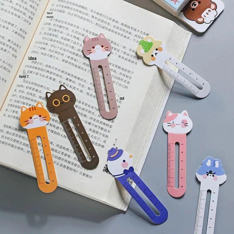 Cute Animal Cartoon Ruler Bookmarks: Fun Stationery Gifts for Primary Students