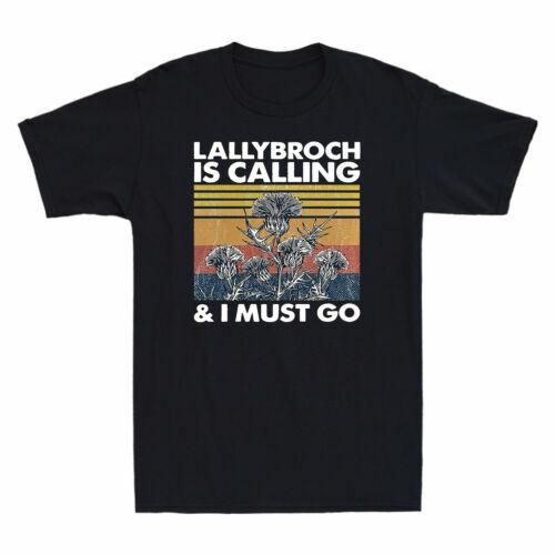 Lallybroch Is Calling And I Must Go Vintage Funny T-Shirt Men s Retro Cotton Tee M