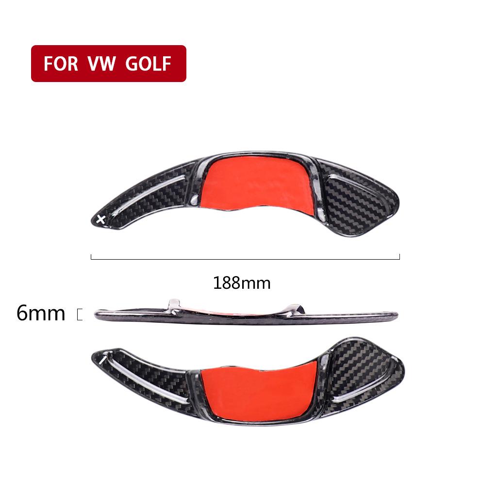 

Наклейки на подрулевые лепестки из углеродного волокна для рулевого колеса Volkswagen Golf - Аксессуар для модификации интерьера автомобиля Carbon Fiber Plain