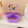 Rotating Heart Shape Jewelry Boxes Large Capacity Jewelry Display Box Jewelry Organizer  Dresser