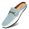 Men's British Style Breathable Casual Half Slippers - Large Sizes 45-47