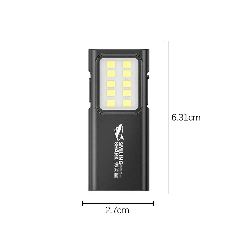 1/2PCS Rechargeable TIP065 Mini COB Work Light 4 Mode Dimmable LED Flashlight Clip Running Hiking Camping Outdoor Pocket Torch