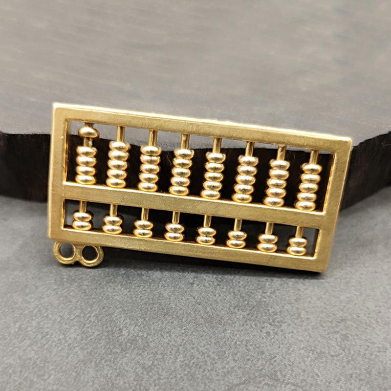Brass Mini Abacus Keychain Car Key Hanging Accessory Bag Decorative Accessory