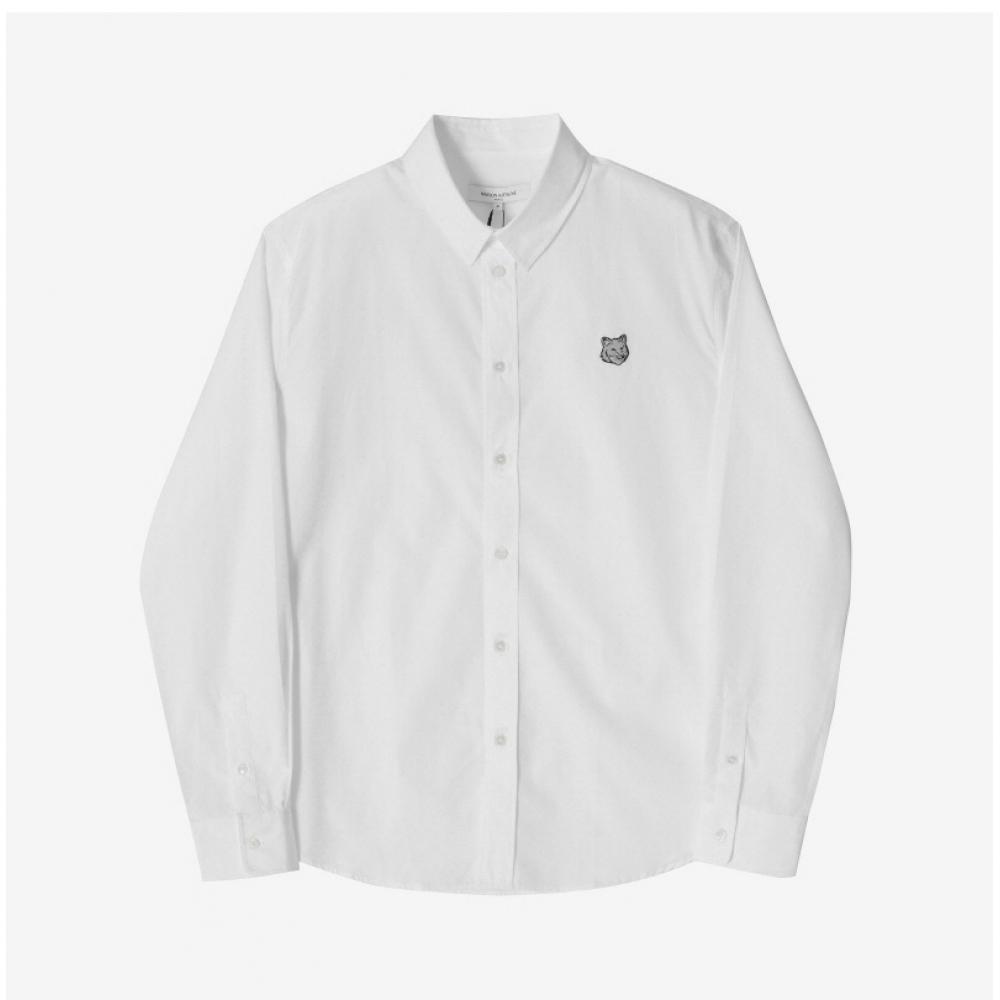 Maison Kitsun  Fox Head Patch Casual Poplin Shirt Mm00412wc0026