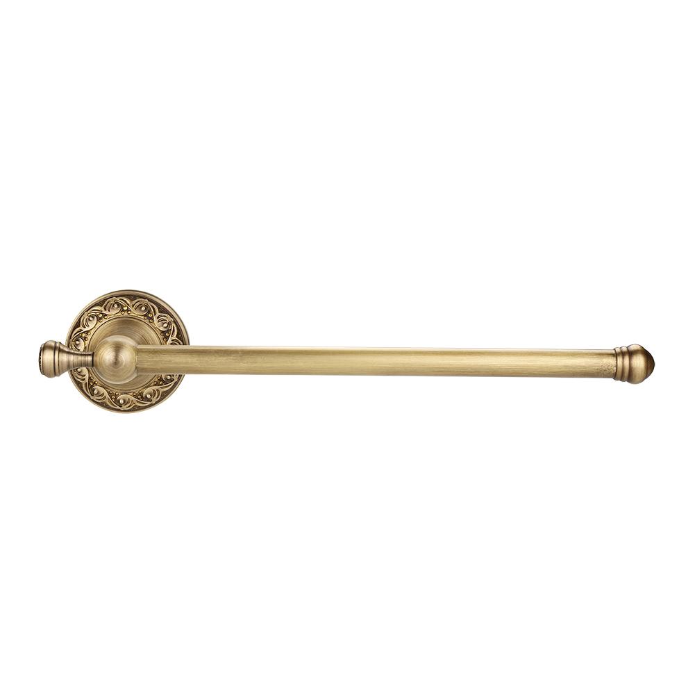 Antique Brass Bathroom Towel Holder Rack Single Pole Bar Clothes Hanger Shelf Wall Mount