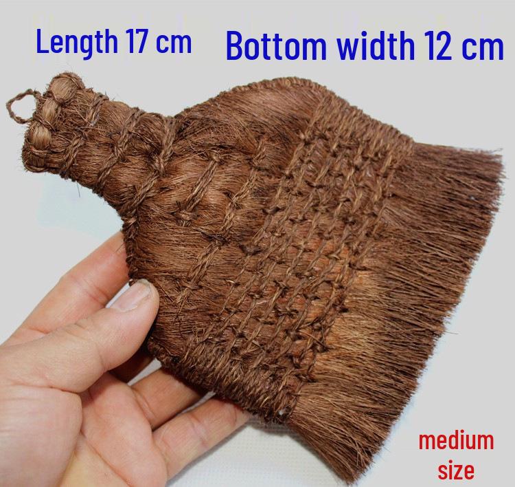 Handmade Calligraphy & Painting Brush with Brown Handle and Tiger Stone Maintenance Tool