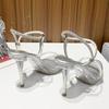 Frühling Kristall Neue Spitz Zehenriemen Stiletto Professionelle Sandalen Super High Heel Mode Hochzeit Damen Singles Schuhe