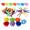 Counting Balls Clip Bead Kids Sorting Bowls Toddler Learning Activities Early Educational Montessori Fine Motor Skills Toys