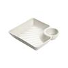 Plastic Dumpling Plate With Sauce Compartment Square Snack Cookie Platter Food Tray Dish Tableware Kitchen Plates