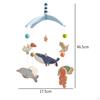 Wooden Crib Mobile Whale Nursery Decor, Shape Recognition Hanging Wind Chime Bed Bell